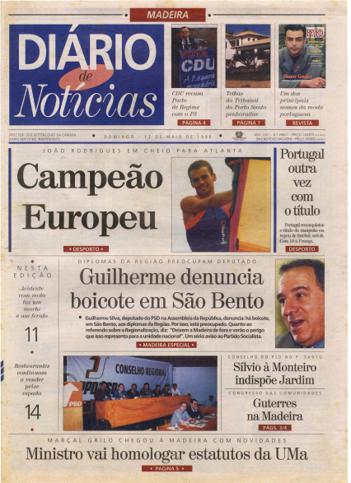 Edição do dia 12 Maio 1996 da pubicação Diário de Notícias