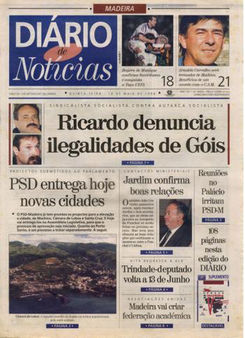 Edição do dia 16 Maio 1996 da pubicação Diário de Notícias