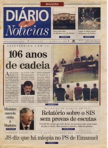 Edição do dia 21 Maio 1996 da pubicação Diário de Notícias