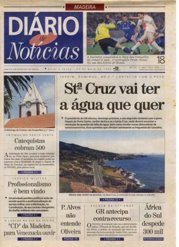 Edição do dia 23 Maio 1996 da pubicação Diário de Notícias