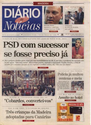 Edição do dia 27 Maio 1996 da pubicação Diário de Notícias