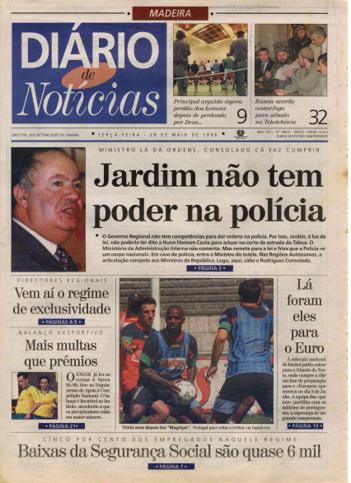 Edição do dia 28 Maio 1996 da pubicação Diário de Notícias