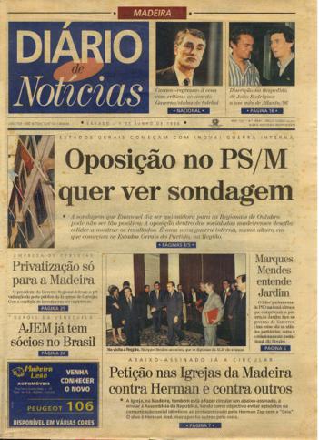 Edição do dia 1 Junho 1996 da pubicação Diário de Notícias