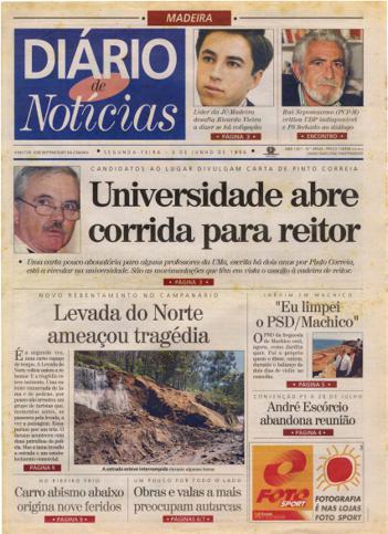 Edição do dia 3 Junho 1996 da pubicação Diário de Notícias