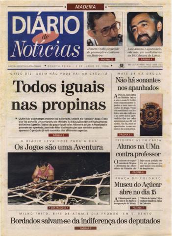 Edição do dia 5 Junho 1996 da pubicação Diário de Notícias
