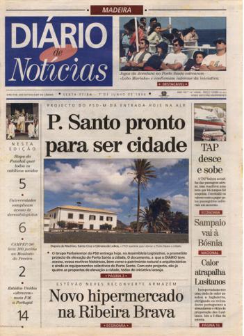 Edição do dia 7 Junho 1996 da pubicação Diário de Notícias