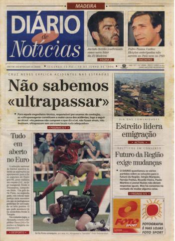 Edição do dia 10 Junho 1996 da pubicação Diário de Notícias