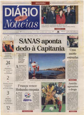Edição do dia 11 Junho 1996 da pubicação Diário de Notícias