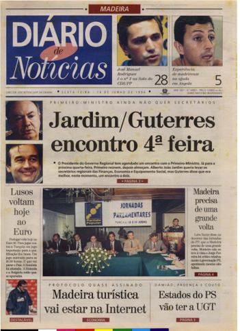 Edição do dia 14 Junho 1996 da pubicação Diário de Notícias