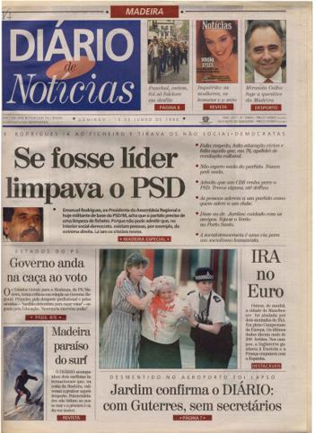 Edição do dia 16 Junho 1996 da pubicação Diário de Notícias