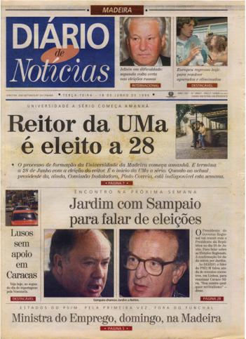 Edição do dia 18 Junho 1996 da pubicação Diário de Notícias