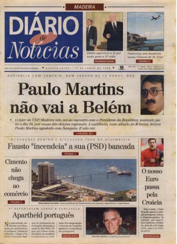 Edição do dia 19 Junho 1996 da pubicação Diário de Notícias