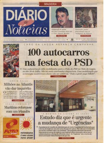 Edição do dia 8 Julho 1996 da pubicação Diário de Notícias