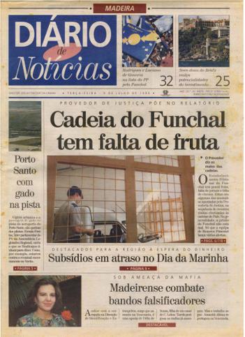 Edição do dia 9 Julho 1996 da pubicação Diário de Notícias