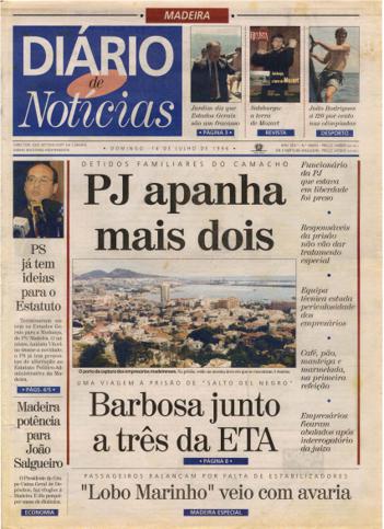 Edição do dia 14 Julho 1996 da pubicação Diário de Notícias