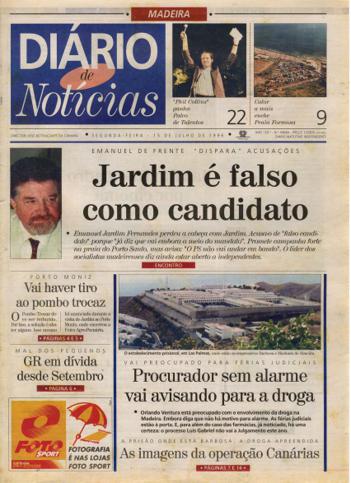 Edição do dia 15 Julho 1996 da pubicação Diário de Notícias