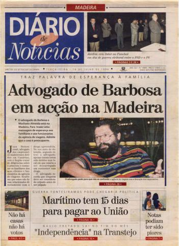 Edição do dia 16 Julho 1996 da pubicação Diário de Notícias