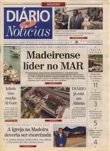 Edição do dia 17 Julho 1996 da pubicação Diário de Notícias