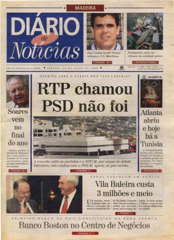 Edição do dia 20 Julho 1996 da pubicação Diário de Notícias
