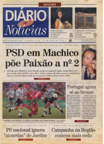 Edição do dia 31 Julho 1996 da pubicação Diário de Notícias