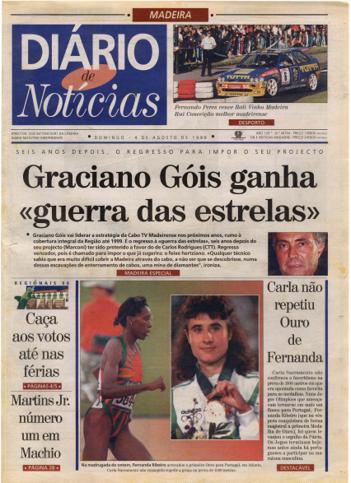 Edição do dia 4 Agosto 1996 da pubicação Diário de Notícias