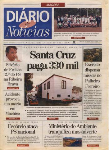 Edição do dia 6 Agosto 1996 da pubicação Diário de Notícias