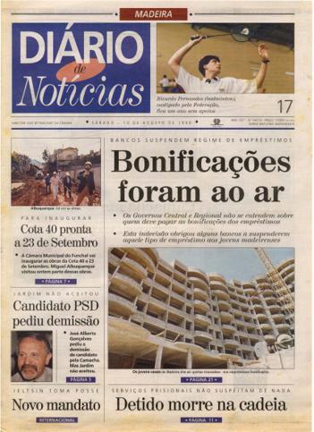Edição do dia 10 Agosto 1996 da pubicação Diário de Notícias