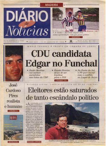 Edição do dia 11 Agosto 1996 da pubicação Diário de Notícias