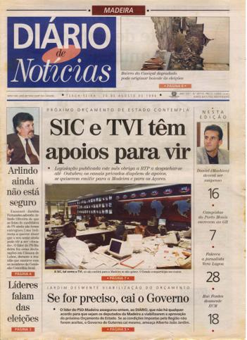 Edição do dia 20 Agosto 1996 da pubicação Diário de Notícias