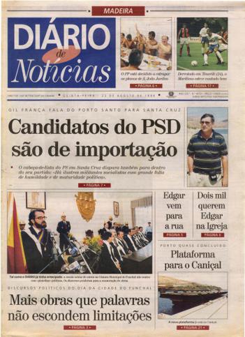 Edição do dia 22 Agosto 1996 da pubicação Diário de Notícias