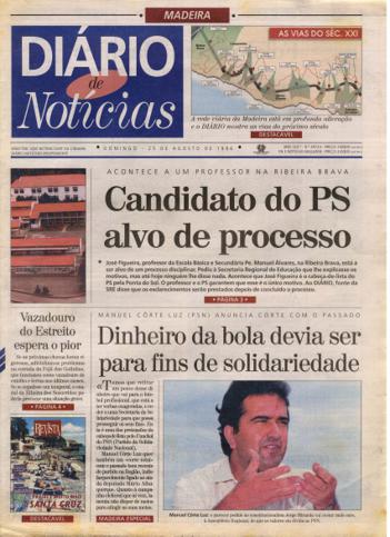 Edição do dia 25 Agosto 1996 da pubicação Diário de Notícias