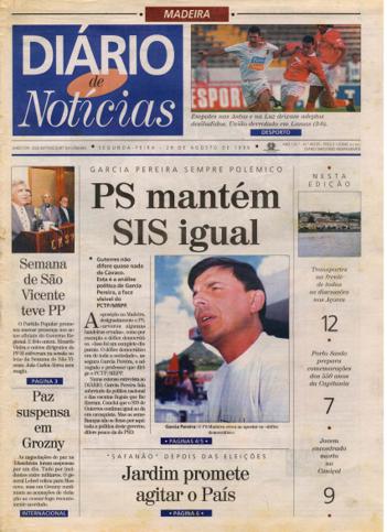 Edição do dia 26 Agosto 1996 da pubicação Diário de Notícias