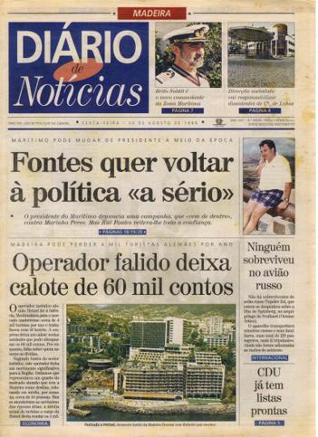 Edição do dia 30 Agosto 1996 da pubicação Diário de Notícias