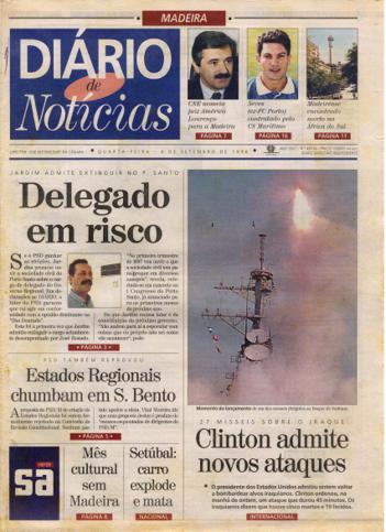 Edição do dia 4 Setembro 1996 da pubicação Diário de Notícias