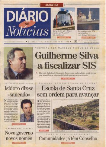 Edição do dia 5 Setembro 1996 da pubicação Diário de Notícias