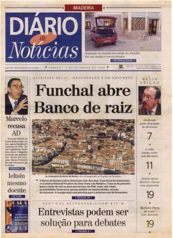Edição do dia 7 Setembro 1996 da pubicação Diário de Notícias