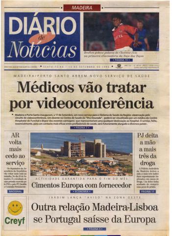 Edição do dia 13 Setembro 1996 da pubicação Diário de Notícias