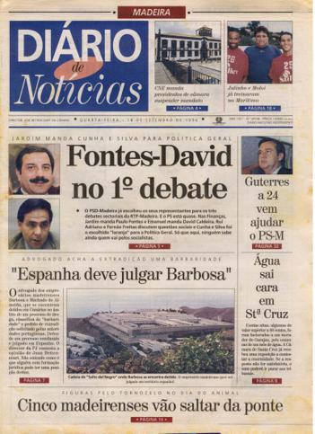 Edição do dia 18 Setembro 1996 da pubicação Diário de Notícias