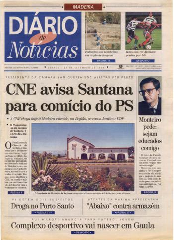 Edição do dia 21 Setembro 1996 da pubicação Diário de Notícias