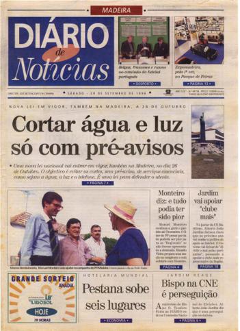 Edição do dia 28 Setembro 1996 da pubicação Diário de Notícias
