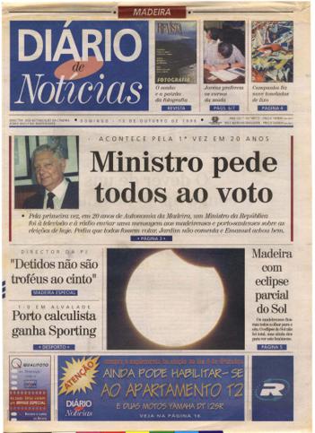 Edição do dia 13 Outubro 1996 da pubicação Diário de Notícias