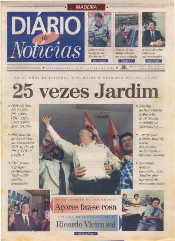 Edição do dia 14 Outubro 1996 da pubicação Diário de Notícias