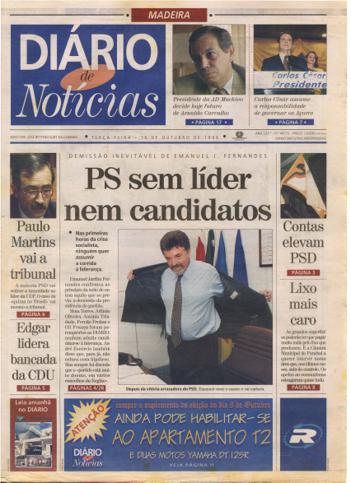 Edição do dia 15 Outubro 1996 da pubicação Diário de Notícias