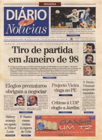 Edição do dia 17 Outubro 1996 da pubicação Diário de Notícias