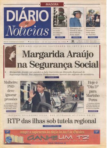 Edição do dia 20 Outubro 1996 da pubicação Diário de Notícias