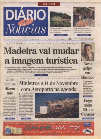 Edição do dia 23 Outubro 1996 da pubicação Diário de Notícias