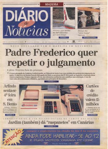 Edição do dia 25 Outubro 1996 da pubicação Diário de Notícias