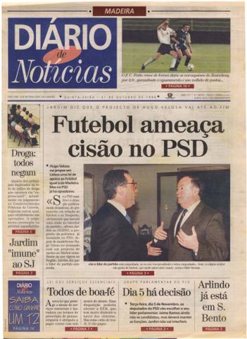 Edição do dia 31 Outubro 1996 da pubicação Diário de Notícias