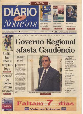 Edição do dia 3 Novembro 1996 da pubicação Diário de Notícias