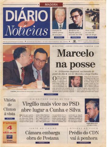 Edição do dia 6 Novembro 1996 da pubicação Diário de Notícias